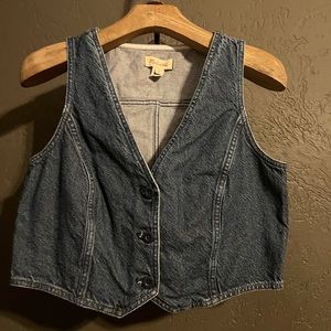 Madewell Crop Vest in Colton Wash